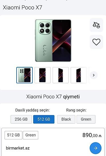 işlənmiş kamera: Poco X7, 512 GB, rəng - Yaşıl, Sənədlərlə — 1
