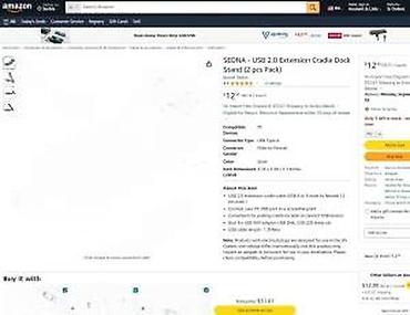 Doking stanice: SEDNA USB 2.0 Extension Cradle Dock Stand - Tip konektora: USB Type‑A — 9