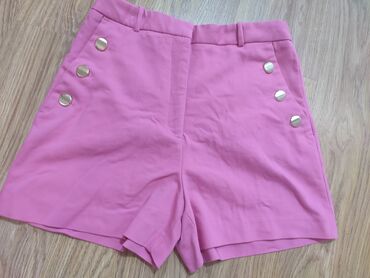 Shorts, Britches: L (EU 40), Polyester, color - Pink, Single-colored