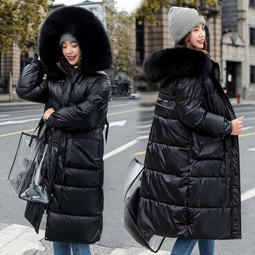 Пуховики и зимние куртки: Пуховик, Длинная модель, Стеганый, Стандарт — 3