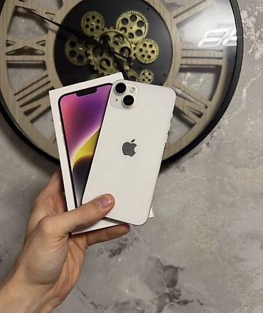 IPhone 14 Plus, Б/у, 128 ГБ, Старлайт, Коробка, 83 %