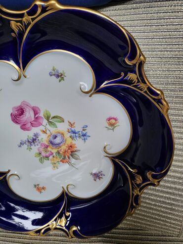 Kuhinjski setovi: Servis za torte,kolace 1945g+ Jlmenau pravi kobalt. Servis za — 12