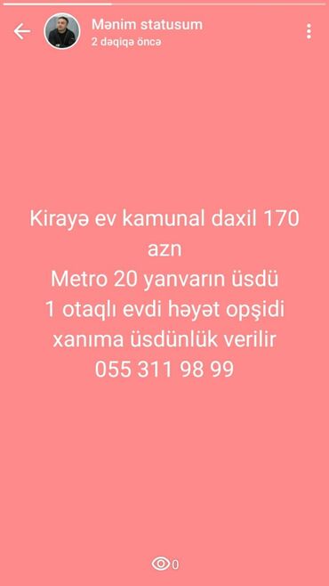 kreditle menziller 2020: Mənzil kirayələyirəm
