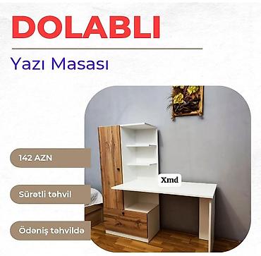 шкаф пенал: DOLABLI Yazı Masası - İş və dərs üçün funksional stol - Sağ tərəfdə — 1