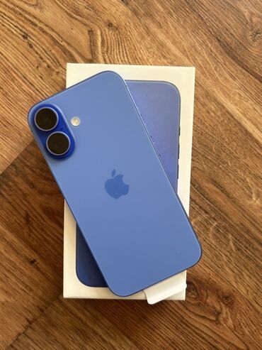 где дешевле купить телефон: IPhone 16, Новый, 128 ГБ, Синий, Защитное стекло, Чехол, Кабель, 100 %