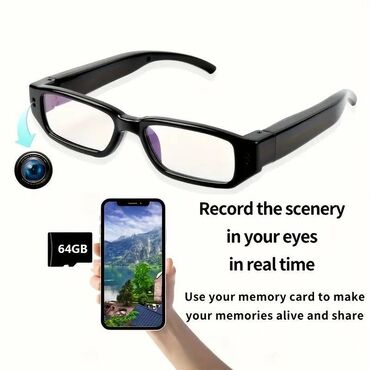 экшен камера eken: Smart eynək. 32 gb yaddaşa malikdir. Video çəkiliş üçün kamerası