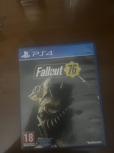 Audio: PlayStation 4 konsolu üçün Fallout 76 oyunu. Oyun diski və orijinal