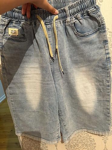 don sekilleri: Cins şort - Material: yumşaq, yüngül denim (jeans) parça - Rəng: açıq — 1
