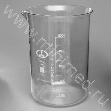 лабораторный стакан: Стаканы лабораторные химические термостойкие пятилитровые
