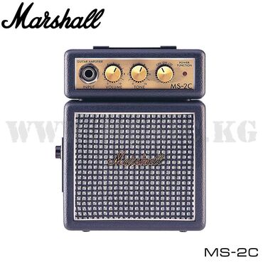 Динамики и музыкальные центры: Портативный комбоусилитель Marshall MS-2C Это миниатюрный легчайший