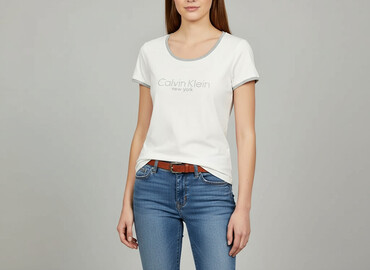 calvin klein t shirty damskie: Calvin Klein, T-shirt damski, rozmiar S