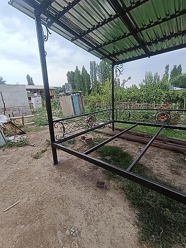 качаля: Садовые качели Металл, Со спинкой, С крышей — 5