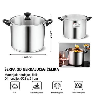 KMT Duboka šerpa od nerđajućeg čelika 2419777 - Brend: Kmt style - na lalafo.rs KMT Duboka šerpa od nerđajućeg čelika 2419777 - Brend: Kmt style -