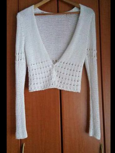 pleteni zenski mantili: Pamučni pleteni džemper