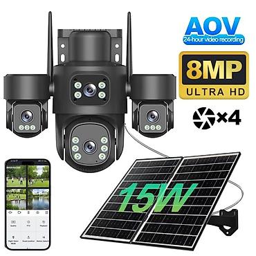 Foto və videokameralar: Günəş enerjisi ilə işləyən 8MP Ultra HD təhlükəsizlik kamera sistemi — 1