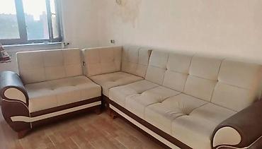 kunclu cardaq carpayılar: Divan – 310₼ - L‑şəkilli künc divan - İki rəng: krem oturacaq və bel — 1