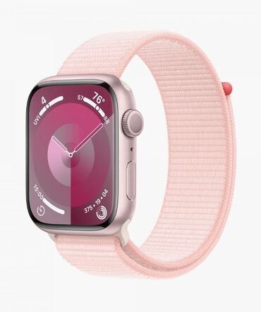 куплю телефоны: Apple Watch Series 9 GPS, 45 мм, ярко-розовый, спортивный браслет