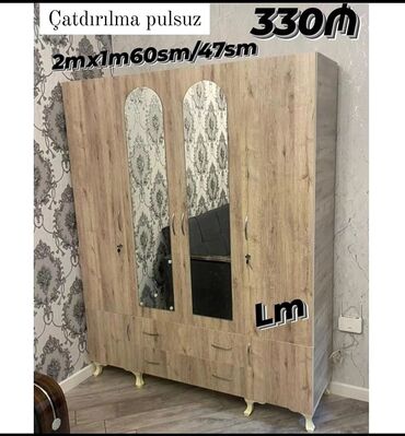 Dolablar: Yeni, Açılan, 4 qapılı Düz dolab, Dolab-asılqan, Türkiyə — 4