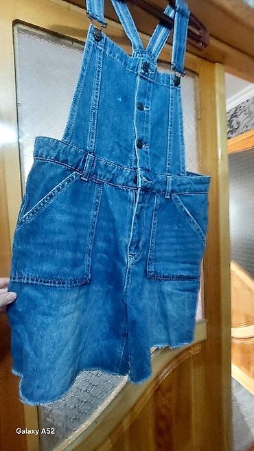 mini çanta: Cins kombez-ətək (salopet) - Material: qalın denim - Rəng: klassik — 1