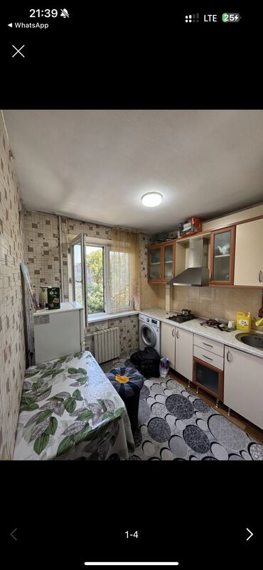 3 комнатная квартира 104 серии бишкек: 1 комната, 36 м², 104 серия, 4 этаж, Старый ремонт