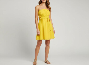 żółta sukienki na wesele: Women`s dress, size S