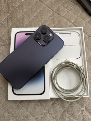 Mobil telefonlar: IPhone 14 Pro, 128 GB, Deep Purple, Zəmanət, Face ID, Sənədlərlə