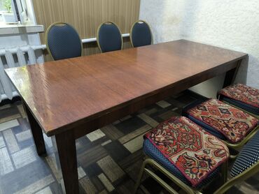 детские двухъярусные кровати из металла: Стол для зала, Б/у, Не раскладной, Прямоугольный