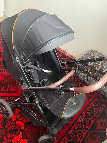 foo foo: Прогулочная коляска Ining Baby, черная с оранжевыми кантами - Легкая — 1
