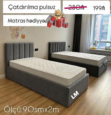 alfemo mebel: Təsvir: - Uşaq/yeniyetmə otağı üçün müasir tək nəfərlik çarpayı. - — 1