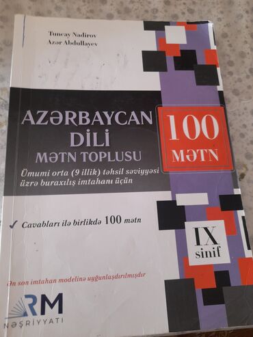 100 mətn kitabı: Azerbaycan dili 100 metn icinde 10 sehfesinde bir az yazilan hissleri