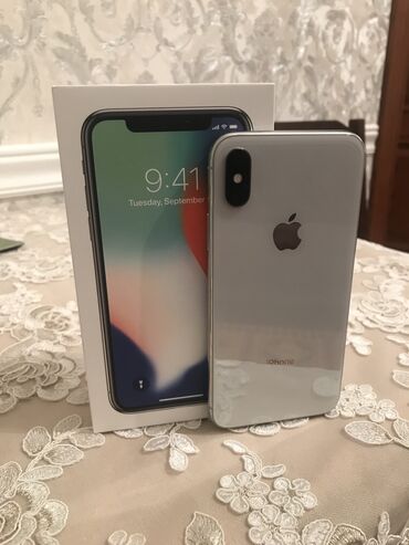 Apple iPhone: IPhone X, 256 GB, Matte Silver, Face ID