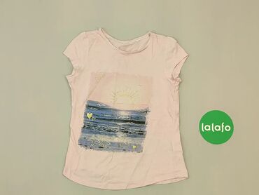 Koszulki: Koszula, 8 lat, wzrost - 128 cm., wzór - Print, kolor - Różowy