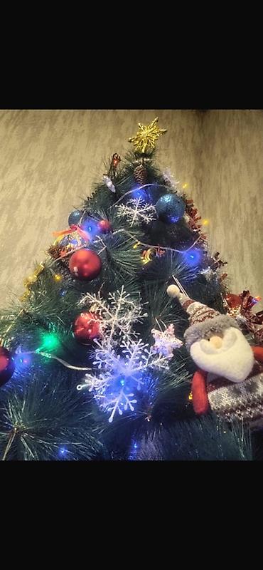 santa: LED işıqlı bəzədilmiş Yeni il şam ağacı - Rəngli LED işıqlandırma — 2