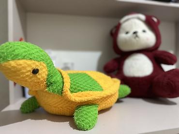 мишка плед: Мягкие игрушки: черепашка и медвежонок — 2