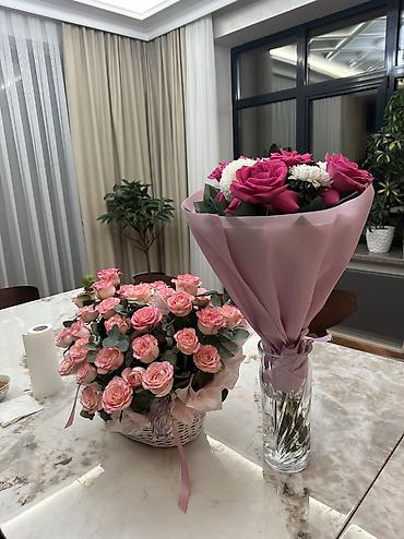 бесконечные розы: Продам свежие цветы 💐
Корзинка 2000 сом 
Букет маx 500 сом — 5