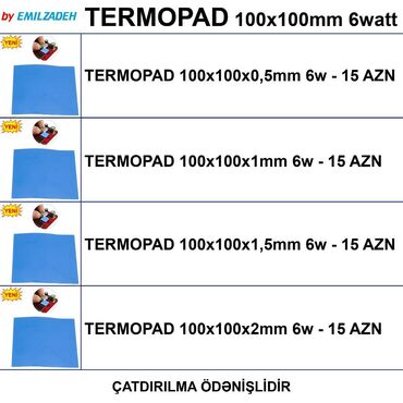 Monitorlar: Termopadlar "100x100mm 6watt" 🚚Metrolara və ünvana çatdırılma var