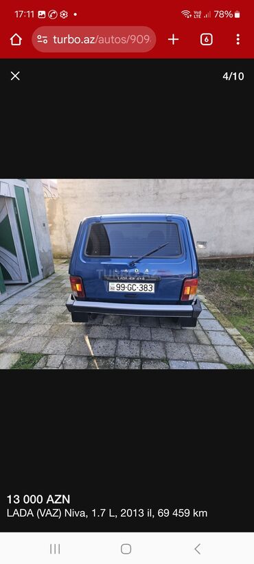 VAZ (LADA): VAZ (LADA) 4x4 Niva: 1.7 l | 2013 il Ofrouder/SUV
