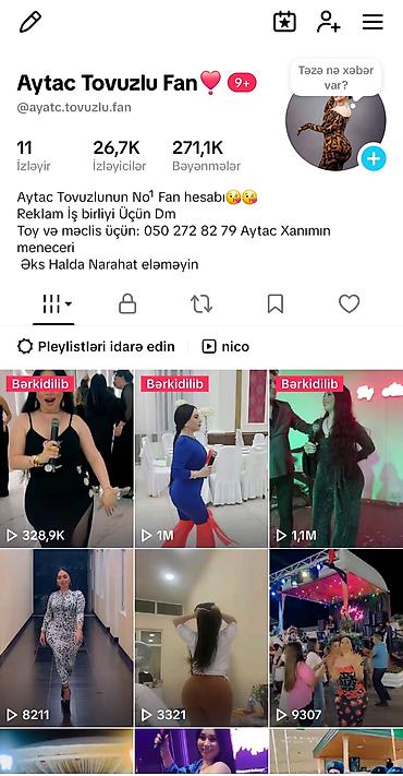 Xidmət: Sosial şəbəkədə fan səhifəsi və reklam əməkdaşlığı Təsvir: -