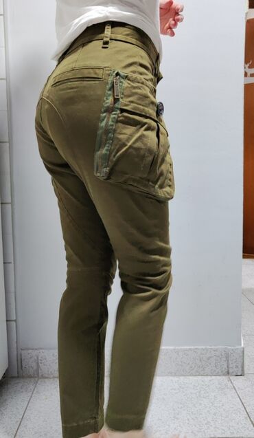 metalik pantalone: S (EU 36), Normalan struk, Kargo