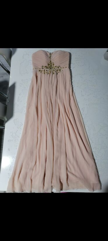 zuta haljina: S (EU 36), M (EU 38), color - Pink, Evening, Without sleeves