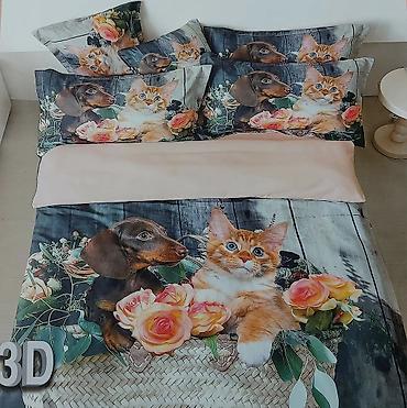 Posteljina: Posteljina sa 3D motivima kućnih ljubimaca - Set posteljine sa — 1