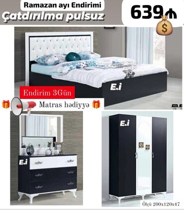 Divan və masa dəstləri: Yataq desti rəng seçimi var