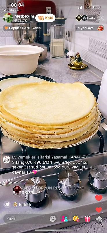 Un məmulatları: Məhsul: “Ləzzətli krep” – hazır bişmiş, nazik və yumşaq kreplər — 8