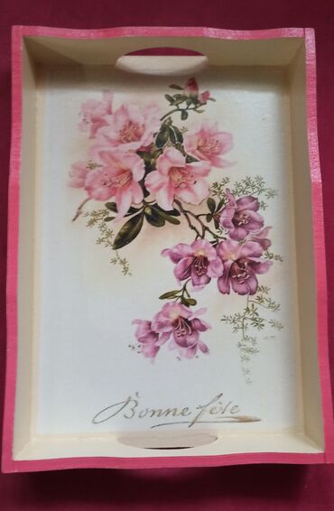 Tacne: Drveni poslužavnik sa motivom kafe - ručna izrada - Materijal: drvo — 7