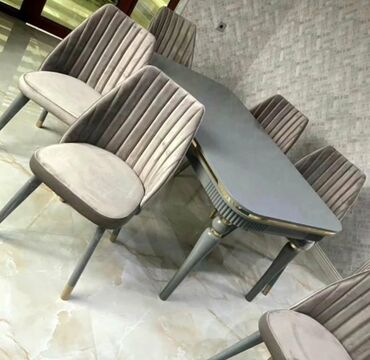 Masa və oturacaq dəstləri: Qonaq otağı üçün, Yeni, Açılan, Dördbucaq masa, 6 stul -da lalafo.az — 9 Masa və oturacaq dəstləri: Qonaq otağı üçün, Yeni, Açılan, Dördbucaq masa, 6 stul — 9