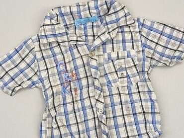 bluzka do granatowych spodni: Bluzka, 6-9 m, stan - Dobry