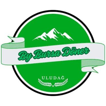 Biznes üçün program təminatı: By Bursa Döner loqosu. Yaşıl dairənin içində Uludağ təsviri və "By
