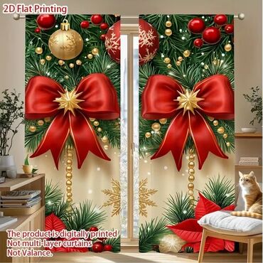 Praznična dekoracija: Novogodišnje zavese Cena 1700din/2kom kao na slici Poručuje se — 16