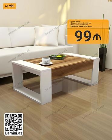 Mebel: Düz masa, Açılmayan, Təkərsiz, Teksturalı laminat, Pulsuz quraşdırılma — 1