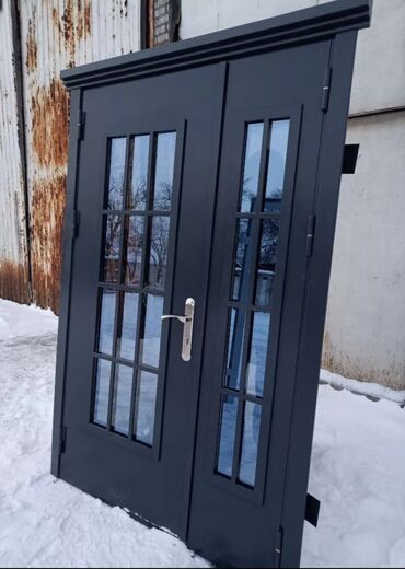 Двери для домов и квартир: Двери для домов и квартир, Металл, Двустворчатая, цвет - Серый — 12